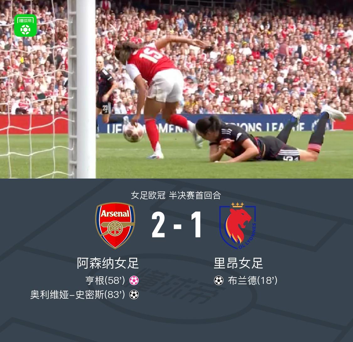 开云体育网页版登录入口-阿森纳女足2-1里昂占先机,史密斯破门,布兰德进球难救主